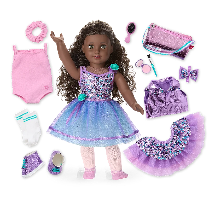 Truly Me™ #127 18-inch Doll & Practice-to-Performance Dance Set