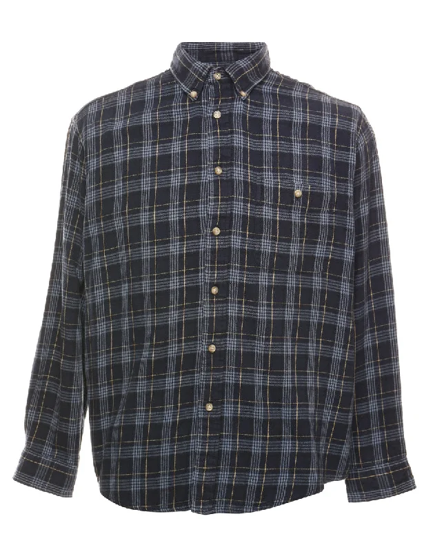 Arrow Navy Checked Shirt - L