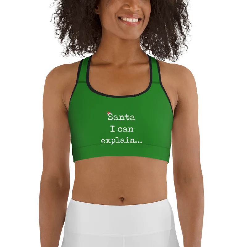 Santa I Can Explain Sports Bra