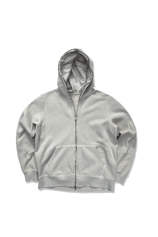 Exclusive Full Zip Body Bag Hoodie - White Concrete