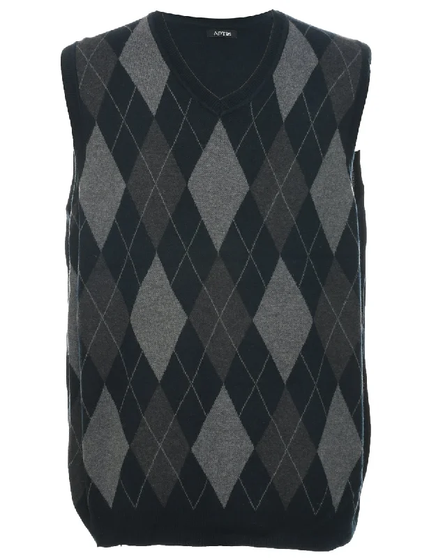 Argyle Sweater Vest - XL