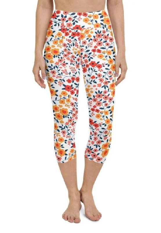 Floral Warmth Yoga Capris