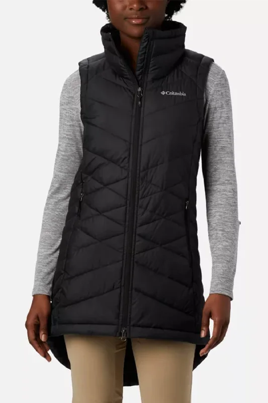 Columbia Heavenly Long Vest for Women in Black | 1859741-010