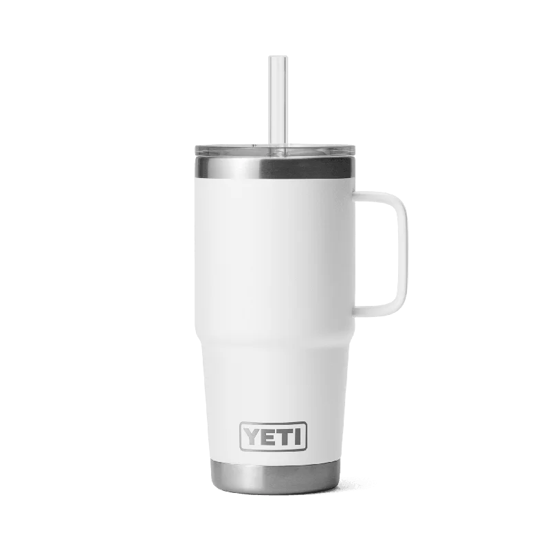 Rambler® 25 oz Mug w/Straw Lid - White