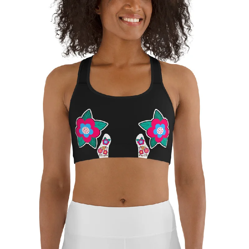 Day of the Dead Bones Sports Bra