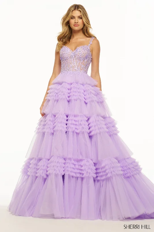 Sherri Hill 56019 Sweetheart Neckline Ball Gowns Tulle Evening Gown