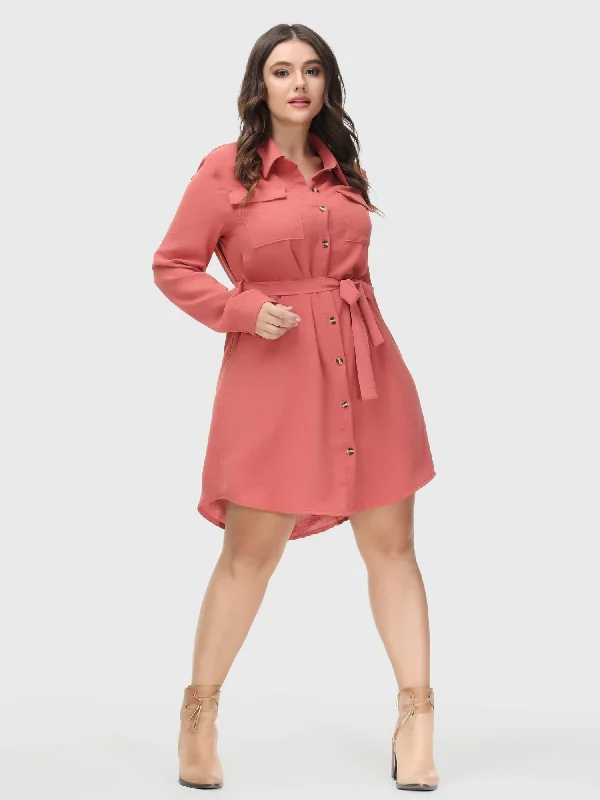 Urbanite Shirt Dress with Lace-up