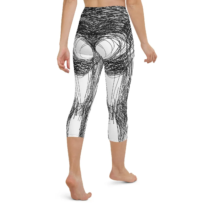 Hand Drawn Yoga Capris