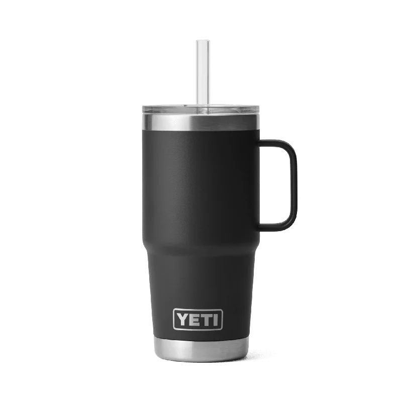 Rambler® 25 oz Mug w/Straw Lid - Black