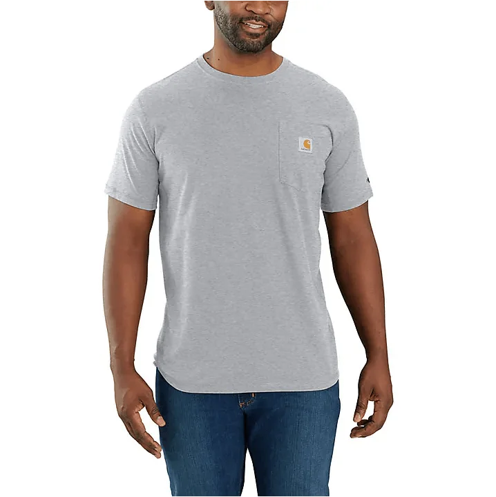Classic Items Carhartt force® relaxed fit midweight short-sleeve pocket t-shirt - Heather Grey