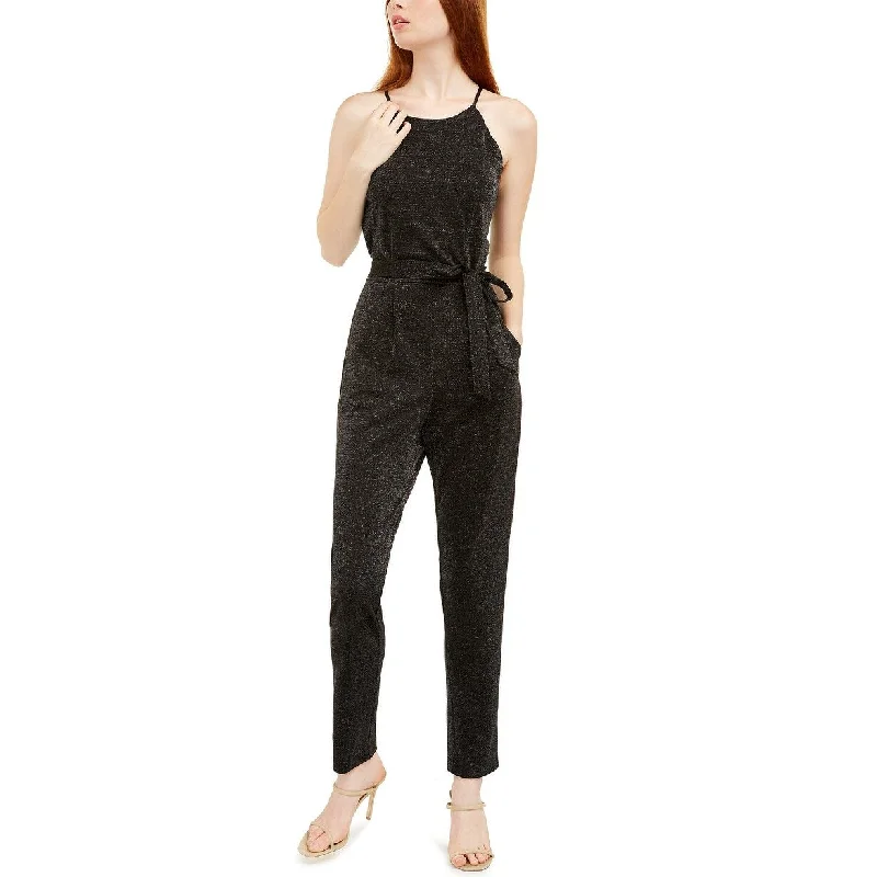Goddess Style BCX Women's Scalloped Shine Jumpsuit Black Size 1