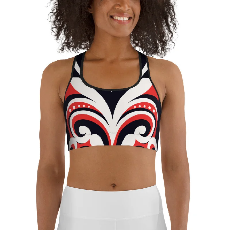 Swirl Heart Shaped Sports Bra