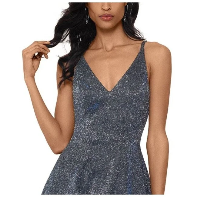 Classic Series Xscapewomen's Glitter Fit & Flare Dress Charcoal Size 8