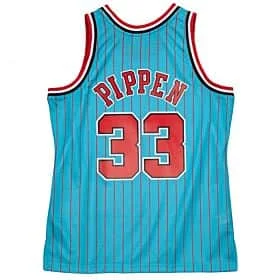 Scottie Pippen Adult Mitchell and Ness Light Blue Chicago Bulls NBA Jersey