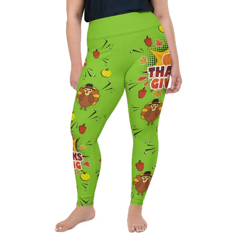 Pop Art Thanksgiving Plus Size Leggings