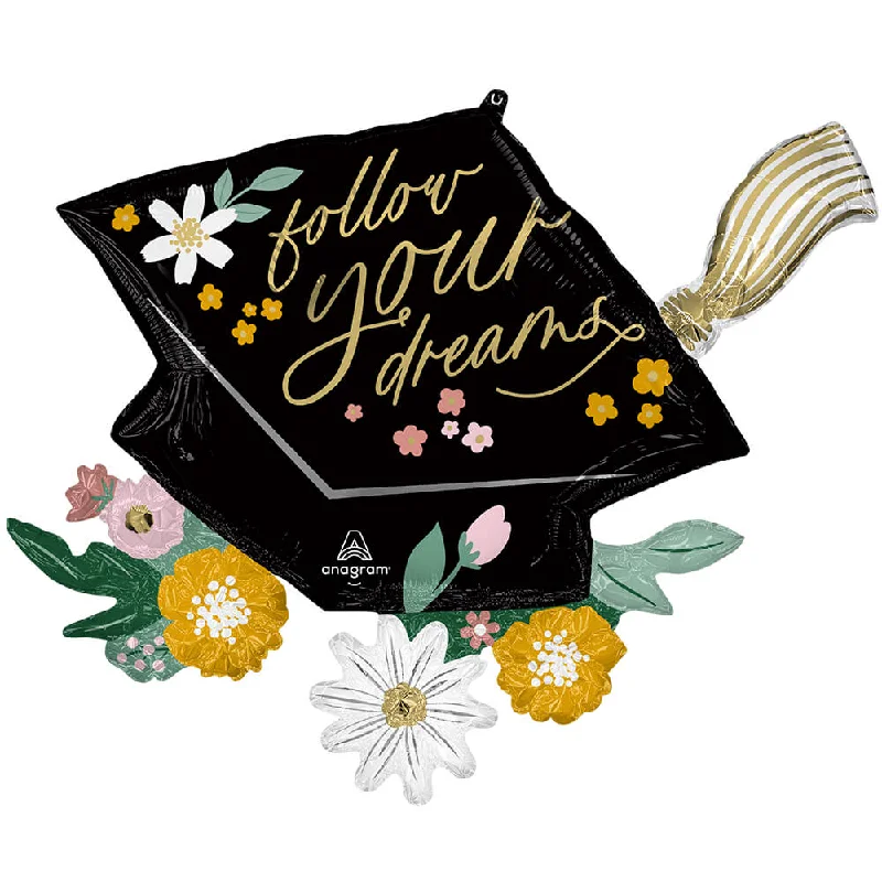 30 inch FOLLOW YOUR DREAMS GRAD CAP BLOOMS