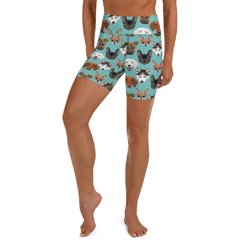 Pup Pattern Yoga Shorts