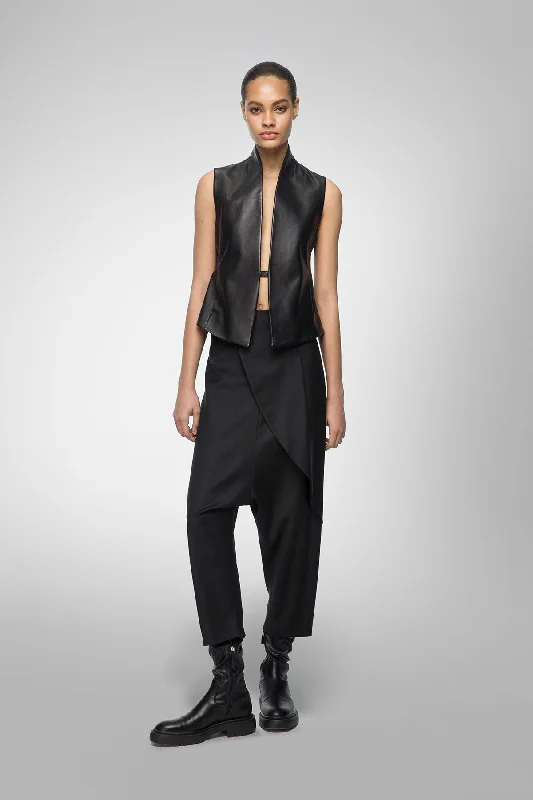 Versatile Items Sacha -  Black Leather Vest