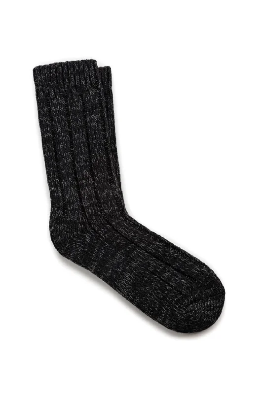 Birkenstock Cotton Twist Crew Socks for Men in Black | 1002545