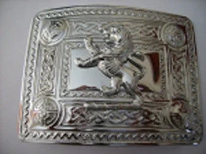 Rampant Lion Buckle (Chrome Finish)