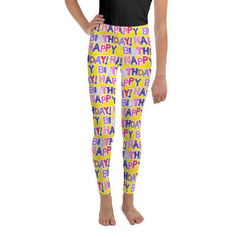 Colorful Birthday Youth Leggings