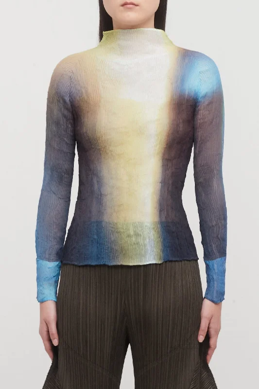 Issey Miyake Light Leak Chiffon Twist Top