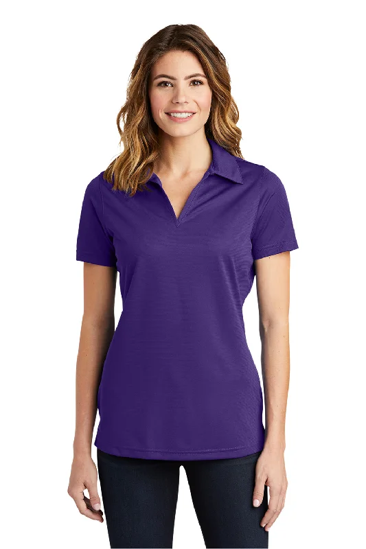 Fashion Pioneer Sport-Tek Womens Active Mesh Moisture Wicking Short Sleeve Polo Shirt - Purple - Closeout Fashion Pioneer Sport-Tek Womens Active Mesh Moisture Wicking Short Sleeve Polo Shirt - Purple - Closeout