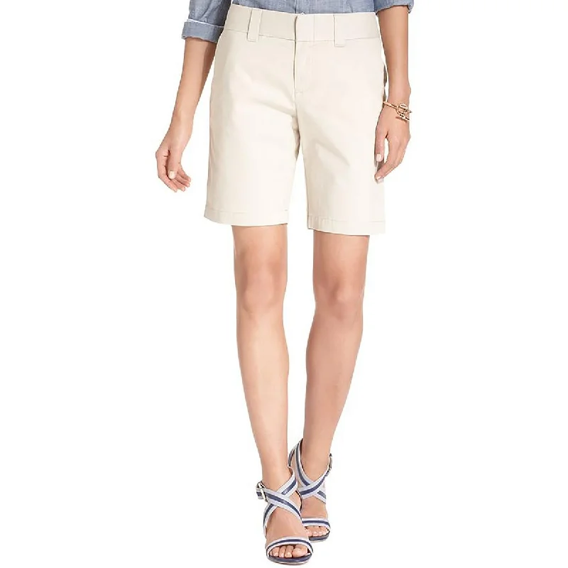 Hollywood Womens Cotton Stretch Above Knee Bermuda Shorts