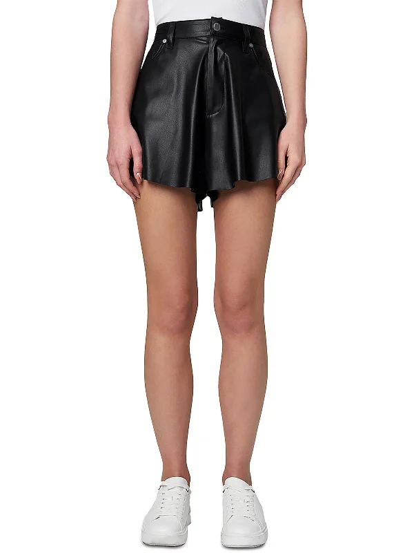 Womens High Rise Mini High-Waist Shorts